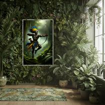 Quadro Oxossi Guerreiro Candomblé - 70x50cm Quadro Oxossi Guerreiro Candomblé - 70x50cm