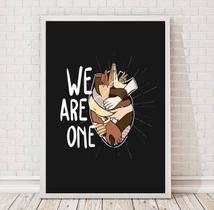 Quadro p na terra we are one 45x34cm - com vidro