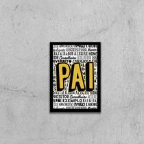 Quadro Pai Qualidades 24X18Cm