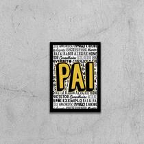 Quadro Pai Qualidades 33x24cm - com vidro Quadro Pai Qualidades 33x24cm - com vidro