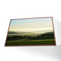 Quadro Paisagem Campo Verde Canvas Com Vidro