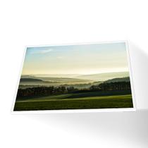Quadro Paisagem Campo Verde Vinil Com Vidro