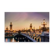 Quadro Paisagem Cidade De Paris Decorativo Ponte Alexandre III Grande Canvas - Bimper