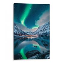 Quadro Paisagem de Aurora Boreal no Céu Ártico
