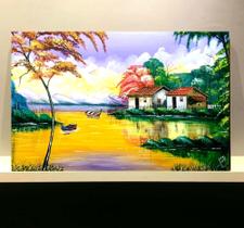 Quadro Paisagem Em Tela