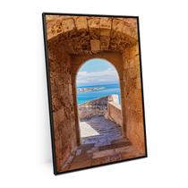 Quadro Paisagem Janela Vista Para O Mar Grande 120x80 Cm - Bimper Quadros