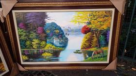Quadro Paisagem Pantanal 99,9cmx75cmx4cm Quadro Paisagem Pantanal 99,9cmx75cmx4cm