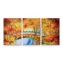 Quadro Paisagem Ponte Outono Estilo Leonid Afremov Quadro Paisagem Ponte Outono Estilo Leonid Afremov