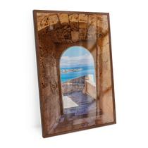 Quadro Paisagem Portal Para O Mar Grande 120x80 Cm Para Sala - Bimper Quadros