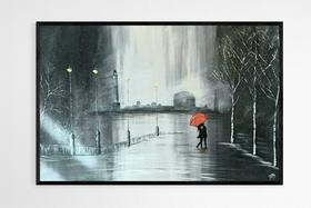 Quadro Paisagem Preto e Branco