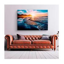 Quadro Paisagens e Natureza Amazing Beautiful Sunset c/ Moldura Prata e Vidro Quadro Paisagens e Natureza Amazing Beautiful Sunset c/ Moldura Prata e Vidro