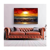 Quadro Paisagens e Natureza Beautiful Sunset c/ Moldura Marrom e Vidro Quadro Paisagens e Natureza Beautiful Sunset c/ Moldura Marrom e Vidro