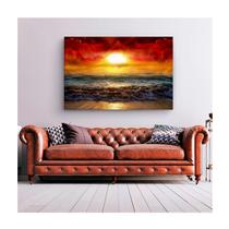 Quadro Paisagens e Natureza Beautiful Sunset c/ Moldura Marrom