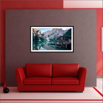 Quadro Paisagens Montanhas Barcos Lagos Decorar