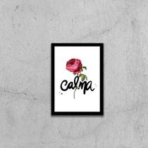 Quadro Palavra Calma 24x18cm - com vidro