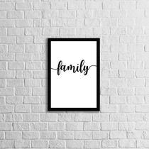 Quadro Palavra Family 24x18cm