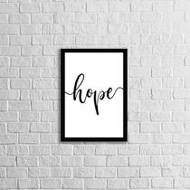 Quadro Palavra Hope 33x24cm - com vidro