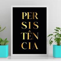 Quadro Palavra Persistência 33x24cm - com vidro Quadro Palavra Persistência 33x24cm - com vidro