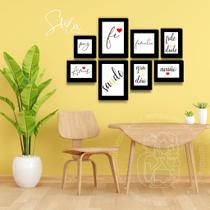 Quadro Palavras Paz, Amor, Gratidão, Família