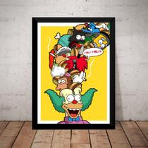 Quadro Palhaço Krusty Simpsons Arte Decoração 42x29cm
