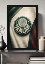 Quadro Palmeiras Meu Palmeiras com Vidro e Moldura Preta Tamanho:21cm x 30cm (A4)