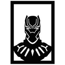 Quadro Pantera Negra Vazado MDF Preto Decorativo Ambiente Casa Quarto Sala Super Herói - MongArte Decor