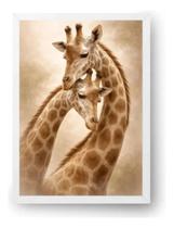 Quadro Par Elegante De Girafas 15x21cm Quadro Par Elegante De Girafas 15x21cm
