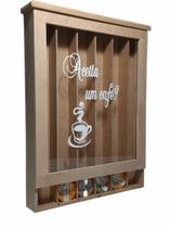 Quadro Para As Cápsulas Três Corações Aceita Um Café Em Mdf cru