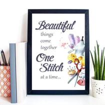 Quadro Para Atelier De Costura - Frase 33X24Cm - Com Vidro