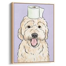 Quadro Para Banheiro - O Pet Levou o Papel Higiênico