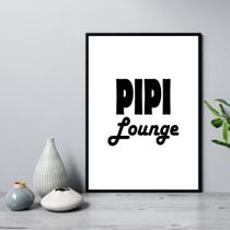 Quadro Para Banheiro - Pipi Lounge 24x18cm Quadro Para Banheiro - Pipi Lounge 24x18cm