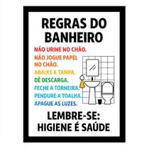 Quadro para Banheiro "Regras do Banheiro,Não Urine no Chão." Quadro para Banheiro "Regras do Banheiro,Não Urine no Chão."