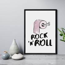 Quadro Para Banheiro Rock N Roll 33x24cm - com vidro Quadro Para Banheiro Rock N Roll 33x24cm - com vidro