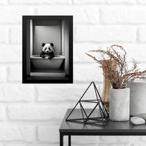 Quadro Para Banheiro Urso Panda Baby 45x34cm - com vidro