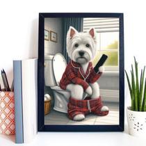 Quadro Para Banheiro West Highland 24x18cm Quadro Para Banheiro West Highland 24x18cm