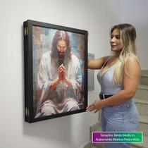 Quadro Para Caixa de Luz - Jesus Grid Art