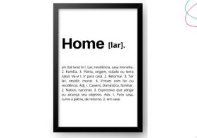 Quadro para casa Significado de Home Lar Quadro para casa Significado de Home Lar