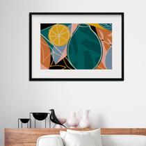 Quadro Para Copa Abstrato Tropical - 60x48cm Quadro Para Copa Abstrato Tropical - 60x48cm