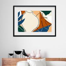 Quadro Para Copa Abstrato Vaso Bege - 60x48cm Quadro Para Copa Abstrato Vaso Bege - 60x48cm