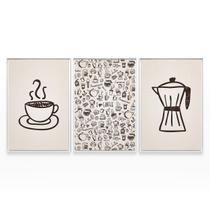 Quadro Para Cozinha Área Gourmet Café I Love Coffee Kit Decorativo Cafeteria - Bimper