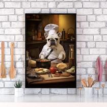 Quadro Para Cozinha Cão Bulldog Francês 24X18Cm - Com Vidro