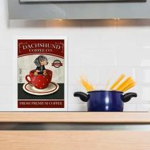 Quadro Para Cozinha Dachshund Cafezinho 24X18Cm Quadro Para Cozinha Dachshund Cafezinho 24X18Cm
