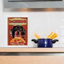 Quadro Para Cozinha Dachshund - Pizza 45X34Cm Quadro Para Cozinha Dachshund - Pizza 45X34Cm