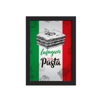 Quadro para Cozinha Lasanha Italiana Moldura Preta 22x32cm Quadro para Cozinha Lasanha Italiana Moldura Preta 22x32cm