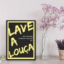 Quadro Para Cozinha Lave ALouça 45x34cm - com vidro