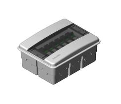 Quadro para Disjuntor PVC de Embutir 8 Branco 6 Preto - Mondiale