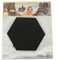 Quadro Para Escrever Pp Shadow Board Hexágono Preto Plascony