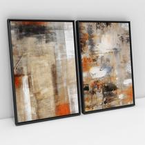 Quadro Para Escritório Abstrato Pinceladas Do Tempo Decorativo Com Moldura Mosaico Varanda - Bimper Quadro Para Escritório Abstrato Pinceladas Do Tempo Decorativo Com Moldura Mosaico Varanda - Bimper