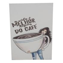 Quadro para Parede - A Vida é Melhor Depois do Café Glitter