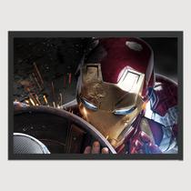 Quadro para Quarto Avengers Homem de ferro Luta 45x33 A3